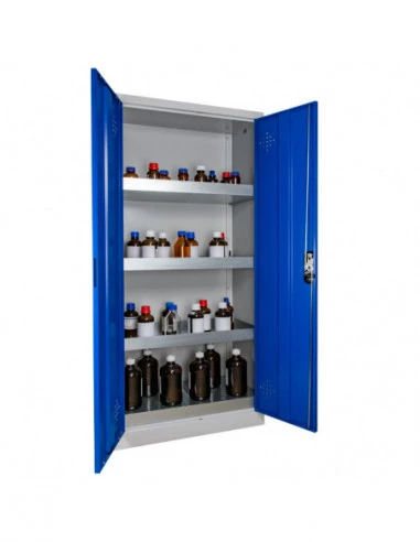 armoire-produits-chimique-Armoire De Sécurité Haute 2 Portes Bleues - AZ300B-1